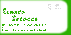 renato melocco business card